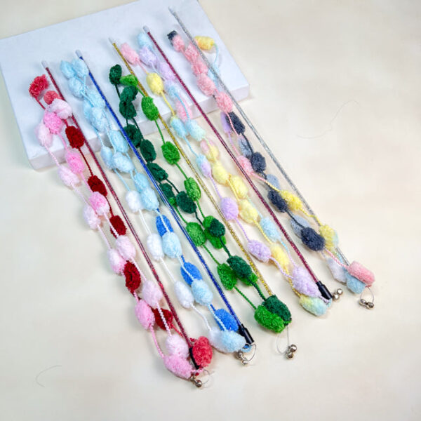 Škádlítko s pom pom šňůrkou 50cm - Obrázek 3