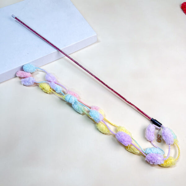 Škádlítko s pom pom šňůrkou 50cm - Obrázek 1