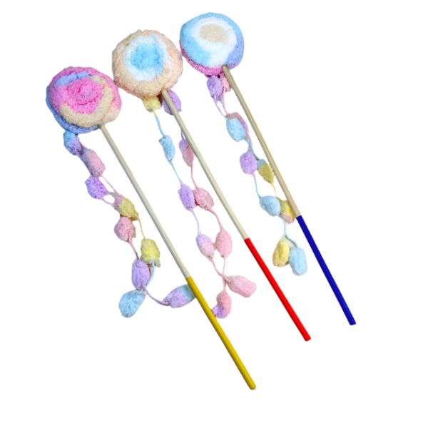 Škádlítko s pom pom šňůrkou 50cm - Obrázek 7