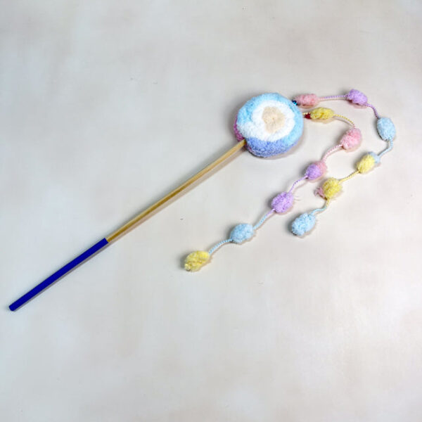 Škádlítko s pom pom šňůrkou 50cm - Obrázek 6