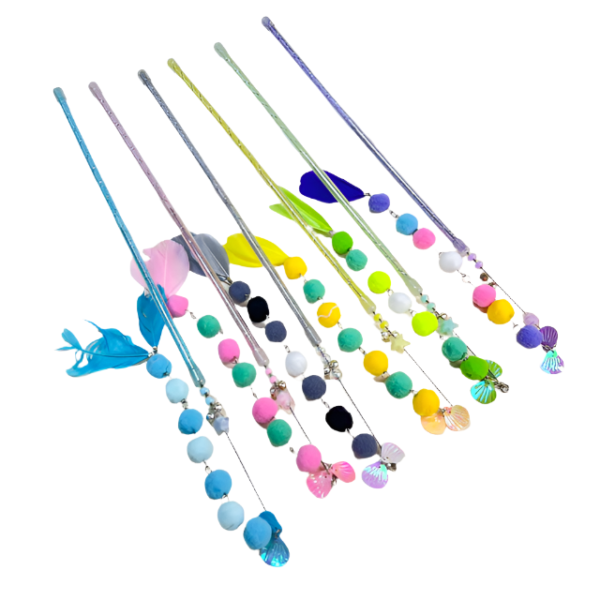 Škádlítko s pom pom šňůrkou 40cm - Obrázek 9