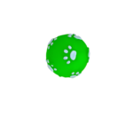 Gumový pískací míček s tlapky pro pejsky 8 cm - Obrázek 6