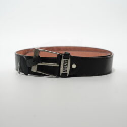 Kutti hnědý kožený pásek JEANS nápis 115cm