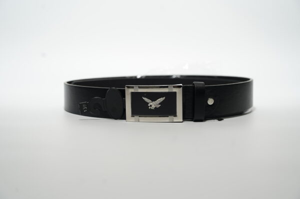 Kutti černý kožený pásek 130cm zapínání s orlem - Obrázek 1