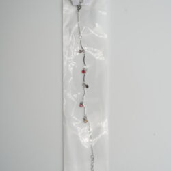 Náramek z nerezové oceli stříbrný s kamínky