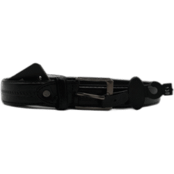 Kutti černý kožený pásek se vzorem 130cm