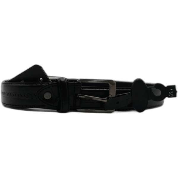 Kutti černý kožený pásek se vzorem 130cm - Obrázek 1