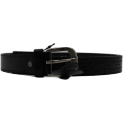 Kutti černý kožený pásek 130 cm se vzorem