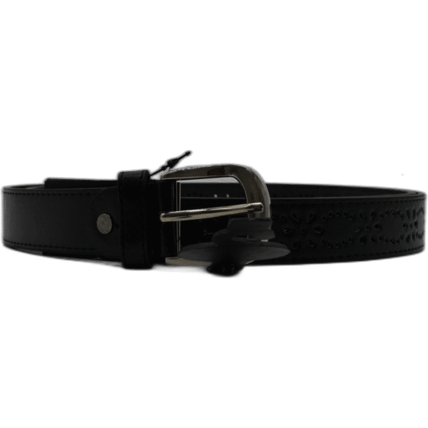 Kutti černý kožený pásek 130 cm se vzorem - Obrázek 1