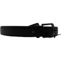 Kutti černý pásek z kůže 115 cm bez vzoru