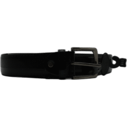 Kutti černý pásek z kůže 115 cm se vzorem