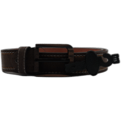 Kutti hnědý pásek z kůže 115cm se vzorem