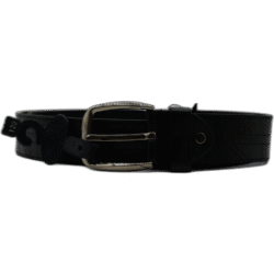 Kutti černý pásek z kůže 120cm se vzorem