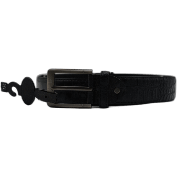 Kutti černý pásek z kůže 130 cm se vzorem - Obrázek 1