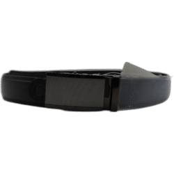 Kutti černý kožený pásek se zapínání se vzorem 125cm