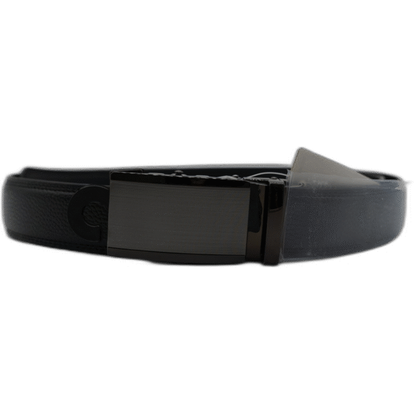 Kutti černý kožený pásek se zapínání se vzorem 125cm - Obrázek 1