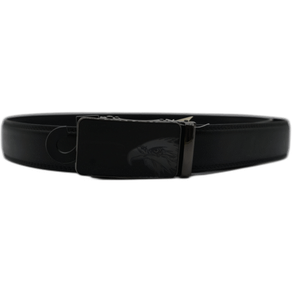 Kutti černý kožený pásek se zapínáním se vzorem orla 130cm - Obrázek 1