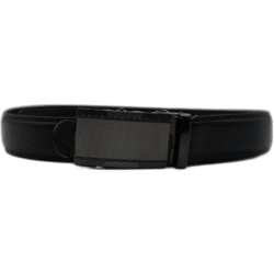 Kutti černý kožený pásek se zapínáním se vzorem 120cm