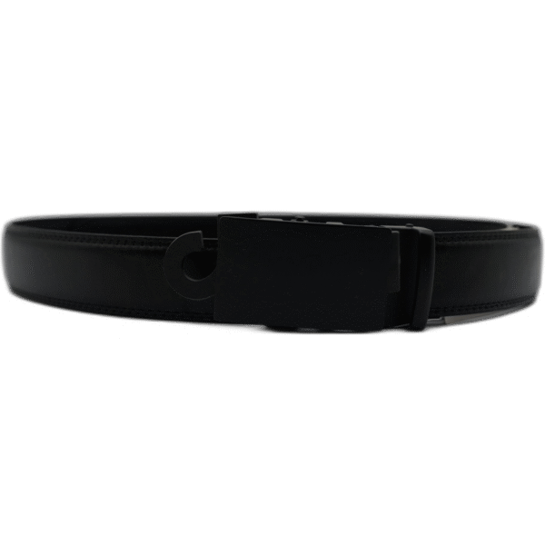 Kutti černý kožený pásek se zapínáním s černým vzorem 130cm - Obrázek 1