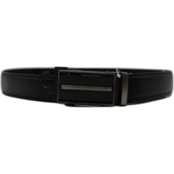 Kutti černý kožený pásek se zapínáním se vzorem 130cm