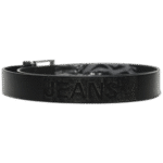 Kutti černý kožený pásek JEANS nápis 120cm