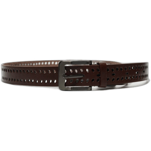 Kutti hnědý kožený pásek s dírami 115cm - Obrázek 1
