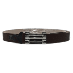 Kutti hnědý kožený pásek 115cm mřížovité zapínání