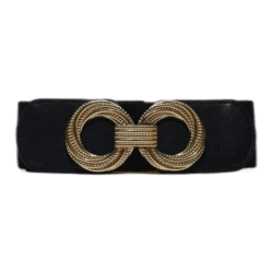 Dámský černý opasek zapínání