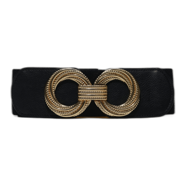 Dámský černý opasek zapínání - Obrázek 1