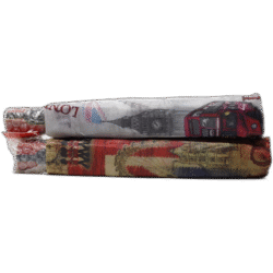 Real Star  deštník - vzor Londýn - bílá, hnědá