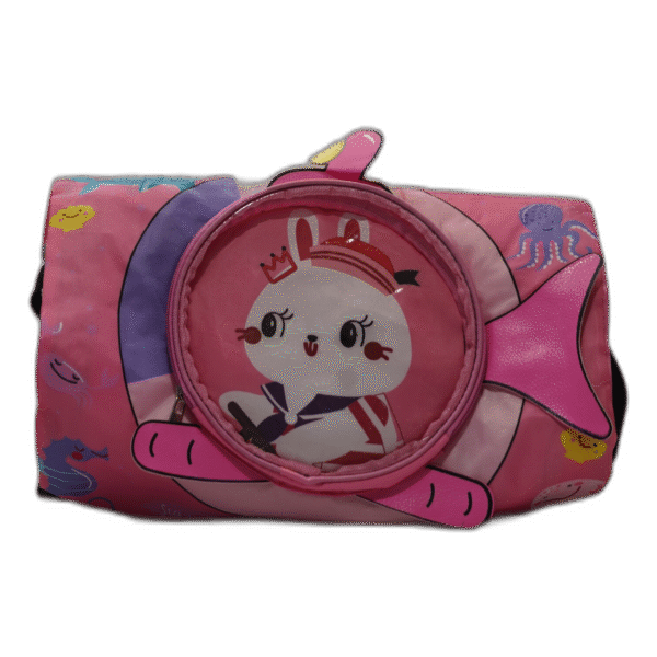 Dětský růžový batoh s motivem králíka - Obrázek 1