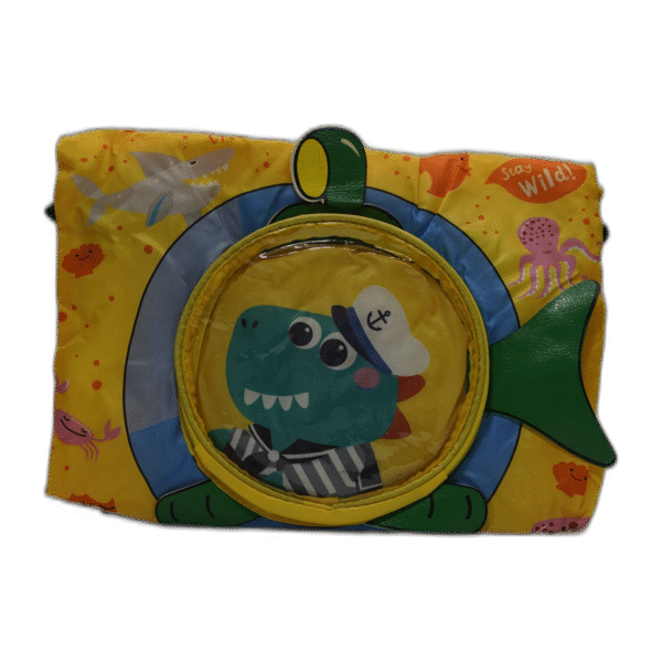 Dětský žlutý batoh s motivem krokodýla - Obrázek 1