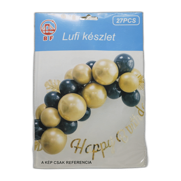 Zlaté a černé balónky 27ks - Obrázek 1