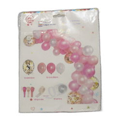 Sada růžových balónku s lepící páskou 58ks