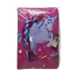 Růžový sešit s jednorožcem a zámečkem