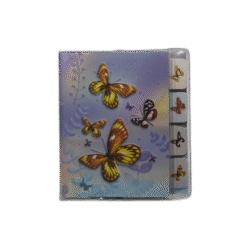 Fialový sešit s motýlky