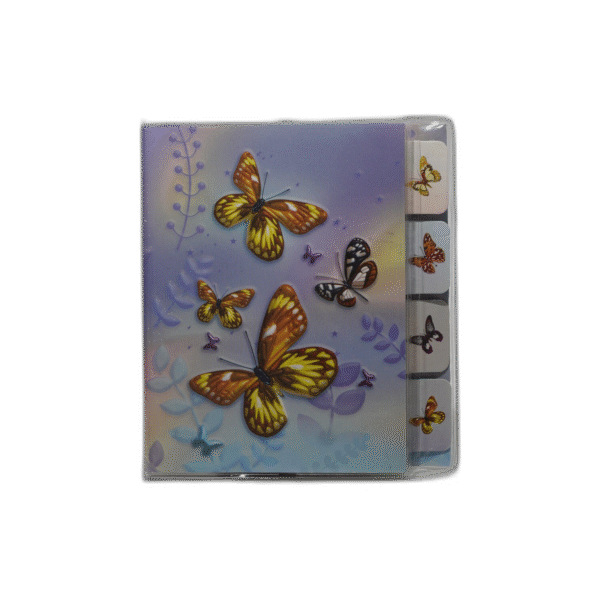 Fialový sešit s motýlky - Obrázek 1