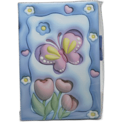 Modrý zápisník s motýlem