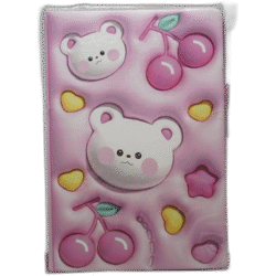 Růžový zápisník s motýlem