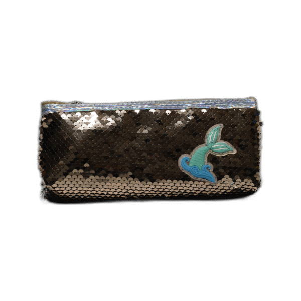 Hnědý penál s šupinkami - Obrázek 1