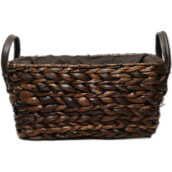 Hnědý dekorační košík s ouškama