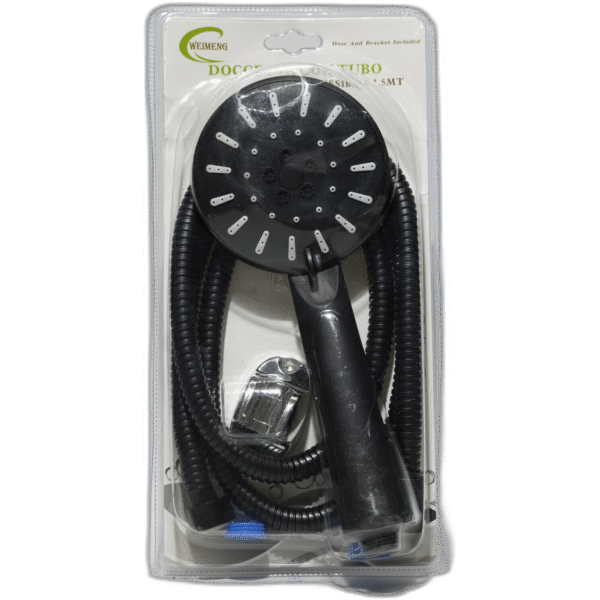 Černý sprchový set- hlavice+hadice 1,5m - Obrázek 1