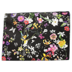 Černá taška s květinami A4