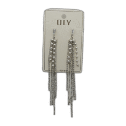 Oly náušnice dlouhé stříbrné