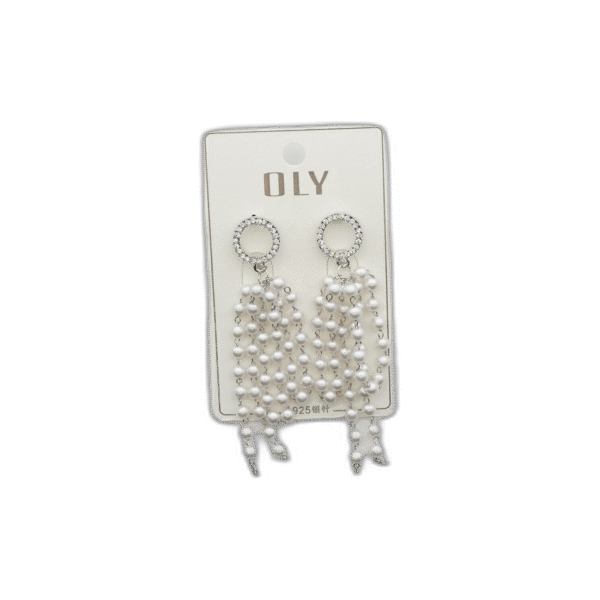 Oly náušnice dlouhé s kuličkami zlaté - Obrázek 1