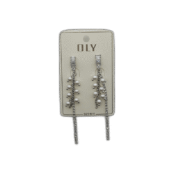 Oly náušnice dlouhé stříbrné