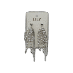 Oly náušnice dlouhé s kuličkami stříbrné