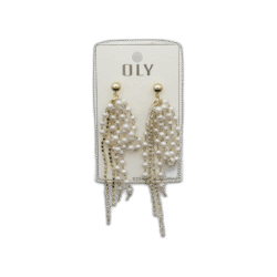 Oly náušnice dlouhé s kuličkami zlaté