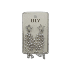 Oly náušnice dlouhé s hvězdou stříbrné