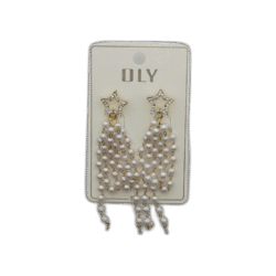 Oly náušnice dlouhé s hvězdou zlaté